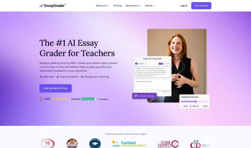 Screenshot of Essay Grader Ai