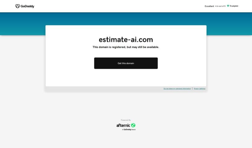 Screenshot of EstimateAI