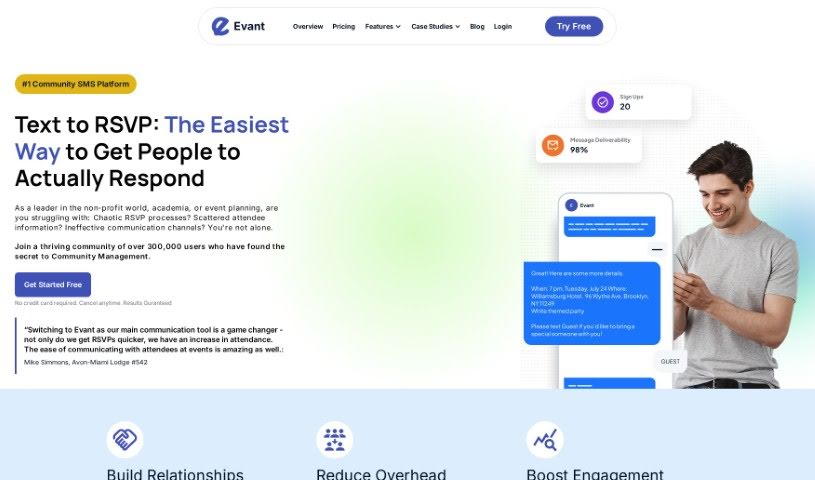 Screenshot of Evant