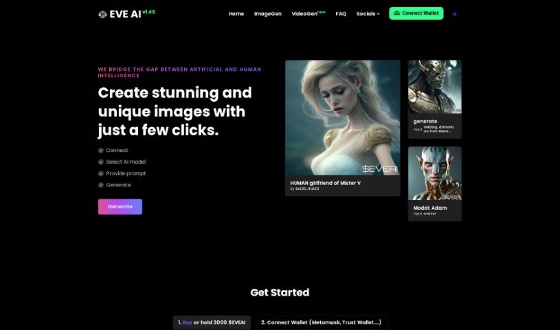 Screenshot of EVEAI