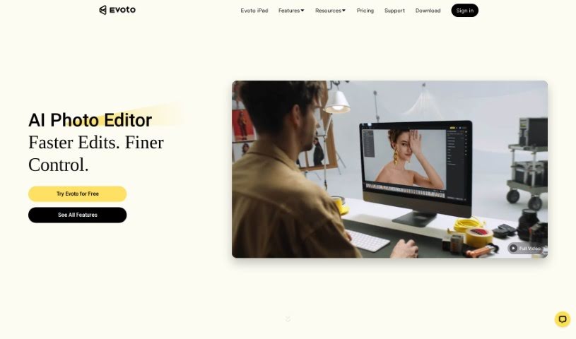 Screenshot of Evoto