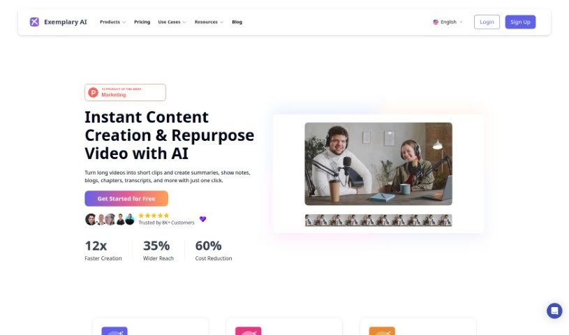 Screenshot of Exemplary AI