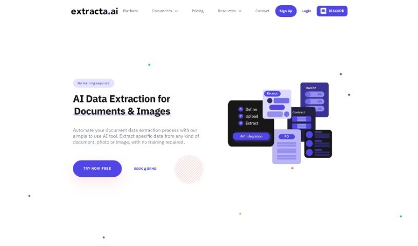 Screenshot of Extracta.ai