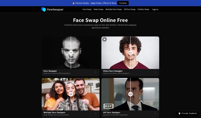 Screenshot of Face Swapper