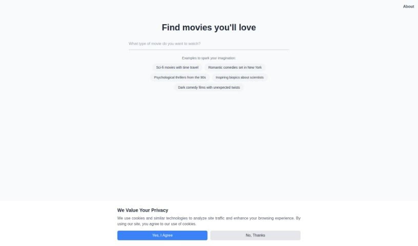 Screenshot of Film Finder Ai