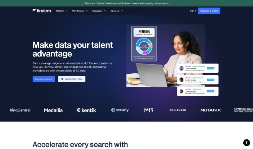 Screenshot of Findem