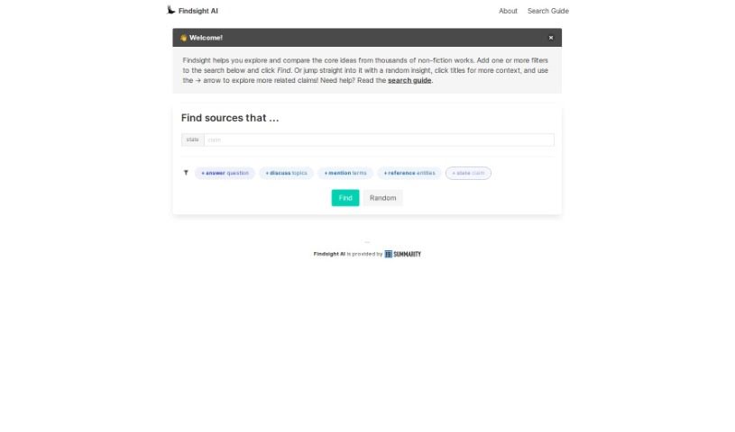 Screenshot of Findsight AI
