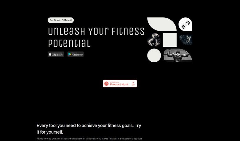 Screenshot of FitMate AI