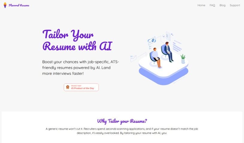 Screenshot of Flavored Resume