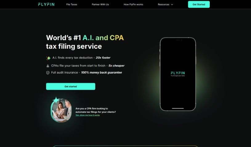 Screenshot of FlyFin
