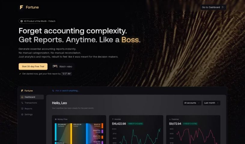 Screenshot of Fortune App