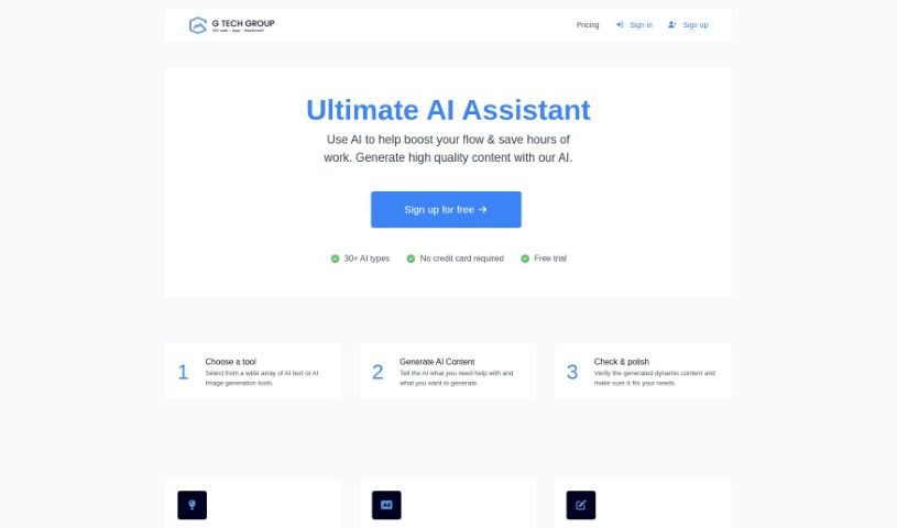 Screenshot of G Tech Group Peter Ai