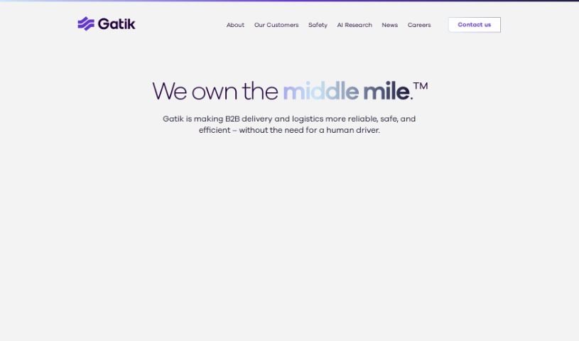 Screenshot of Gatik
