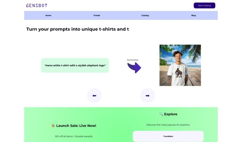 Screenshot of Gensbot