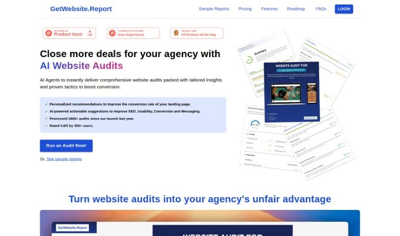 Screenshot of Getwebsite.report