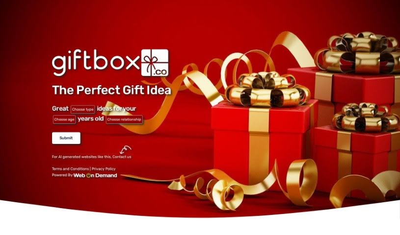 Screenshot of Giftbox