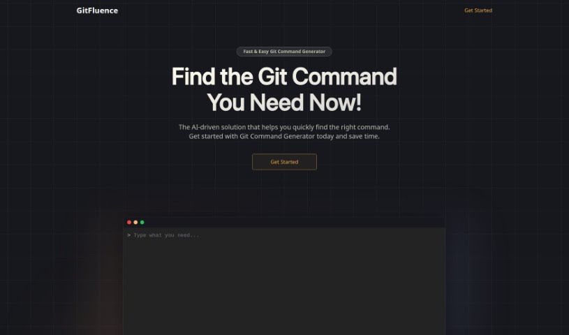 Screenshot of GitFluence