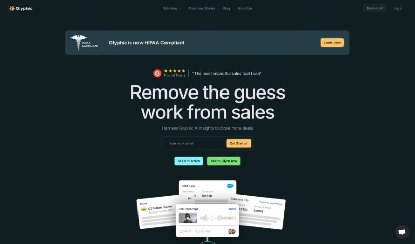 Screenshot of Glyphic AI