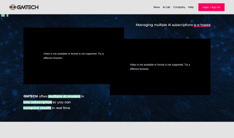 Screenshot of GMTech