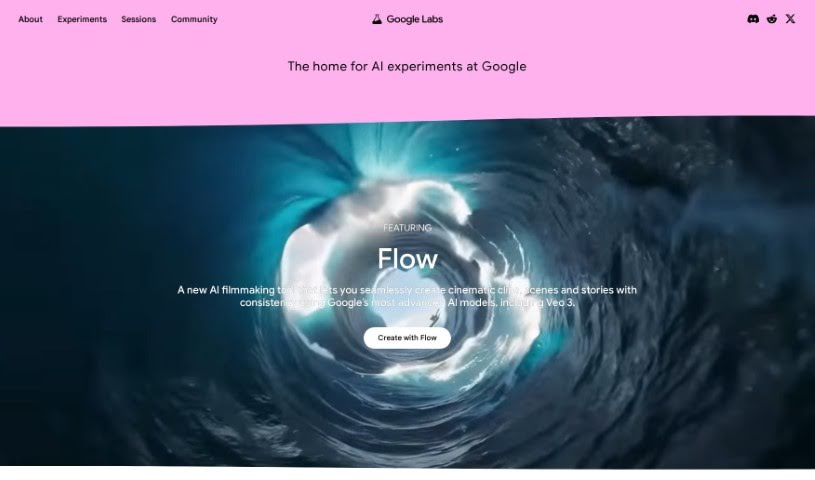 Screenshot of Google Labs