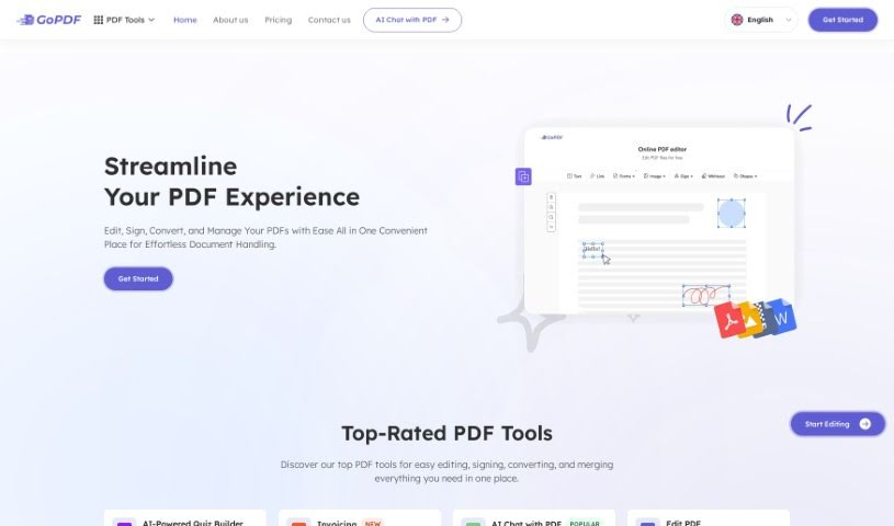 Screenshot of GoPDF