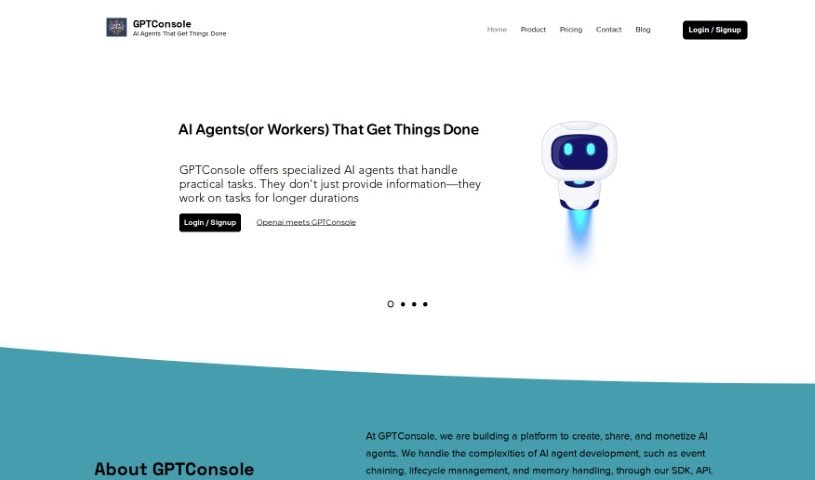 Screenshot of GPTConsole