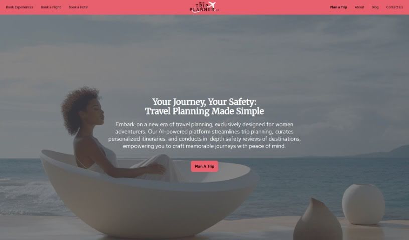 Screenshot of Her Trip Planner