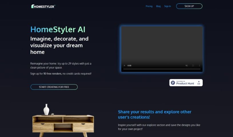Screenshot of Homestylerai