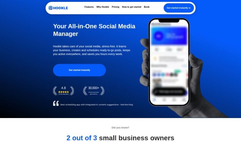 Screenshot of Hookle