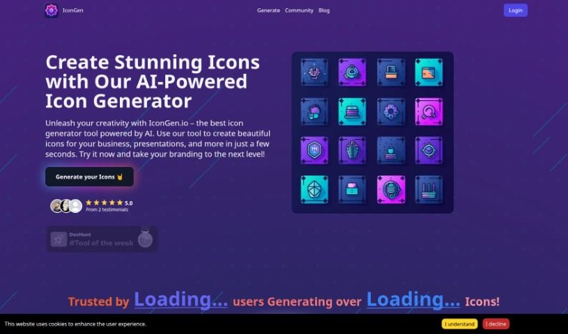 Screenshot of Icongen