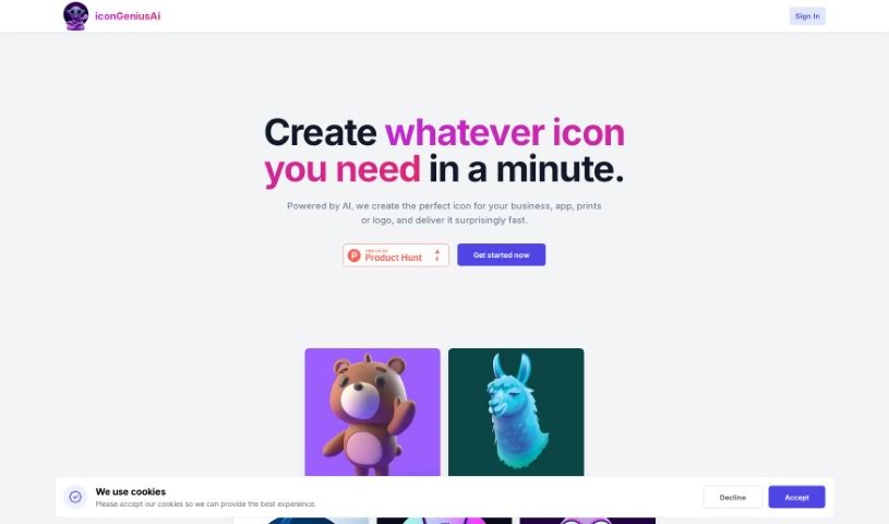Screenshot of Icongeniusai