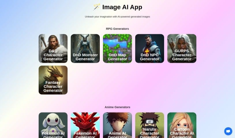 Screenshot of Image AI App