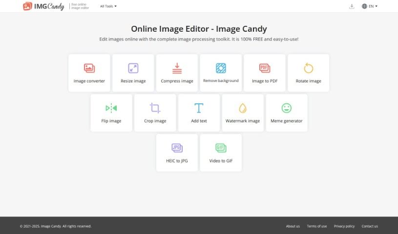 Screenshot of Image Candy