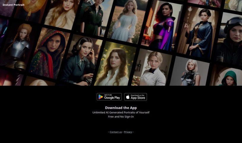 Screenshot of Instant Portrait