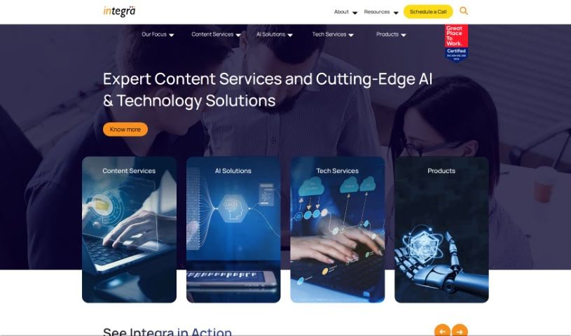Screenshot of Integra