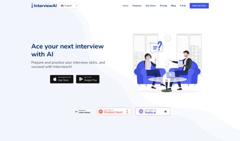 Screenshot of Interviewai.me