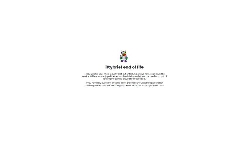 Screenshot of ittybrief