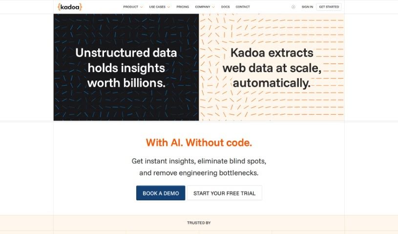 Screenshot of Kadoa