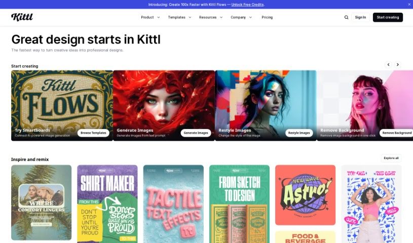 Screenshot of Kittl