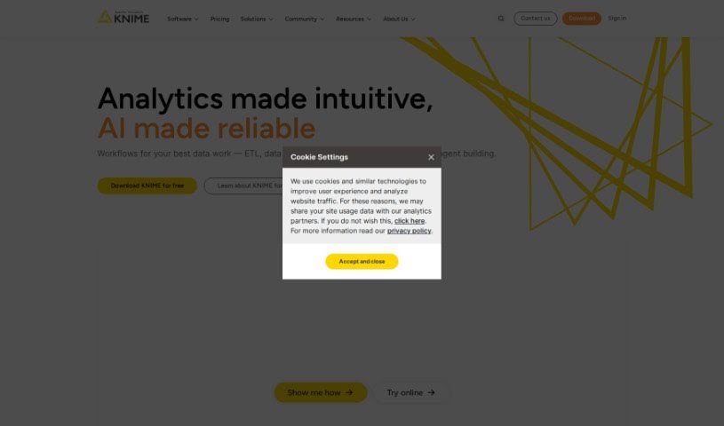 Screenshot of KNIME