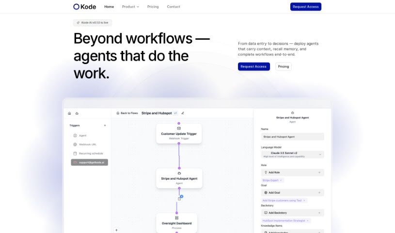 Screenshot of Kode AI