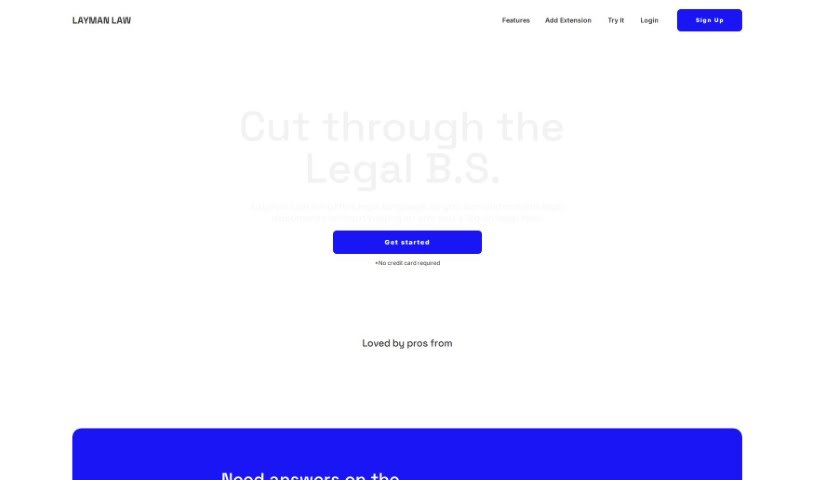 Screenshot of Layman Law