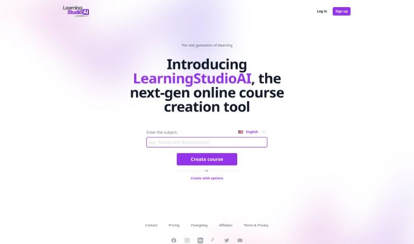 Screenshot of Learning Studio AI