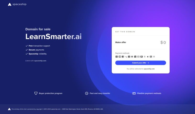 Screenshot of Learnsmarter.ai