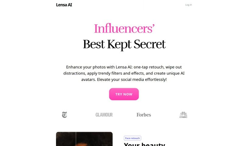 Screenshot of Lensa AI