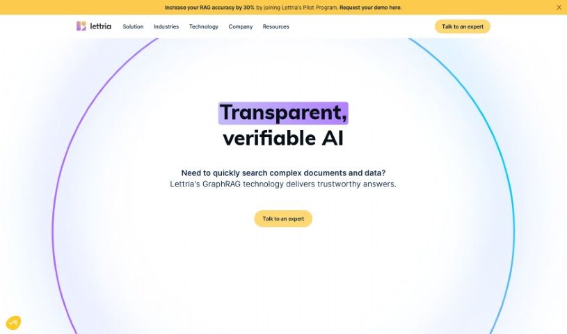 Screenshot of Lettria