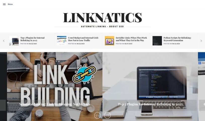 Screenshot of LinkActions