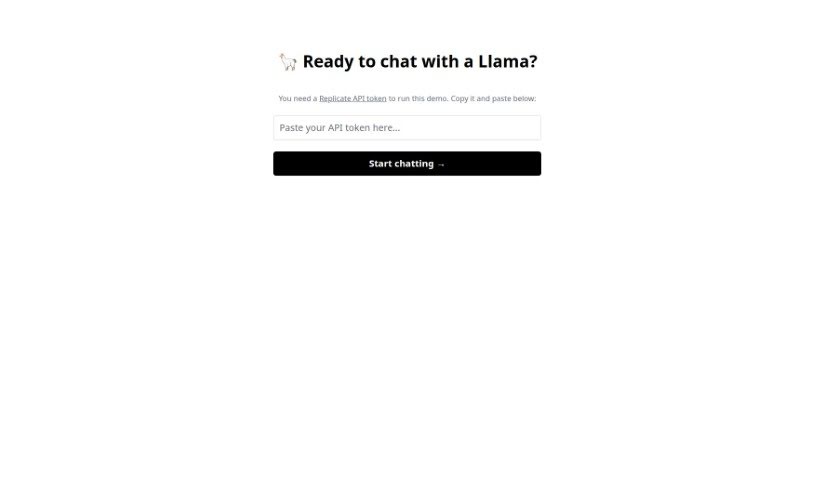 Screenshot of Llama2 Chat