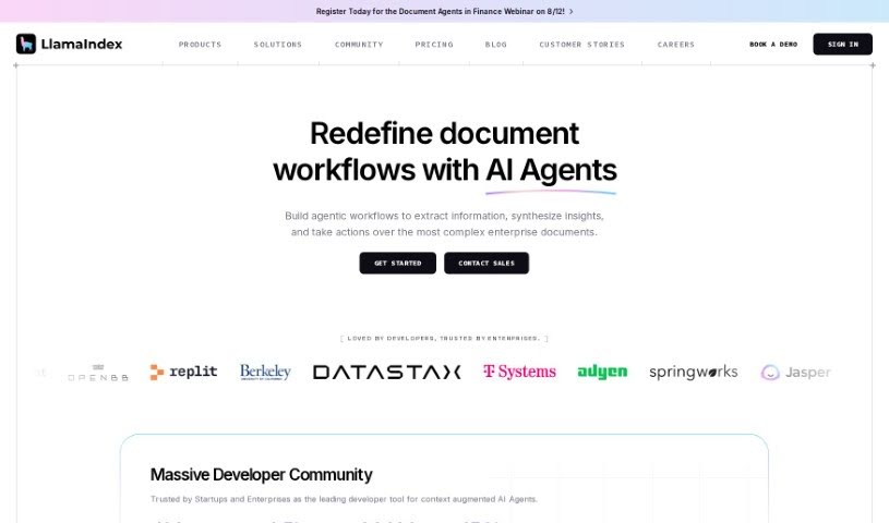 Screenshot of LlamaIndex