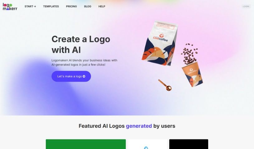 Screenshot of Logomakerr